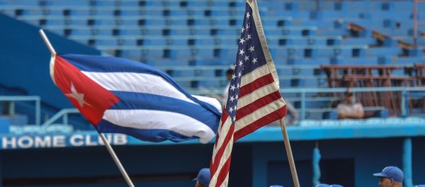 US Penn State university baseball team before a game with Cuban Industriales team at the Latin American stadium in Havana US Penn State university baseball team before a game with Cuban Industriales team at the Latin American stadium in Havana - Sputnik International