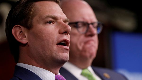 Rep. Eric Swalwell (D-CA) speaks about recent revelations about President Donald Trump's involvement with Russia, on Capitol Hill in Washington - Sputnik International
