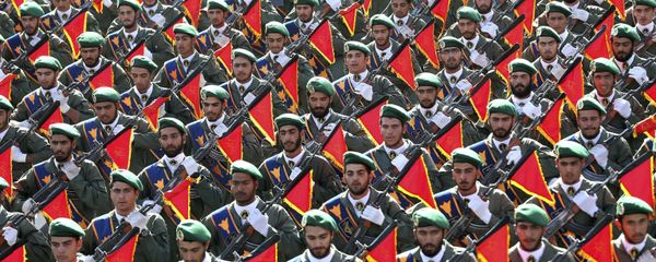 In this Sept. 21, 2016 file photo, Iran's Revolutionary Guard troops march in a military parade marking the 36th anniversary of Iraq's 1980 invasion of Iran, in front of the shrine of late revolutionary founder Ayatollah Khomeini, just outside Tehran, Iran.  - Sputnik International