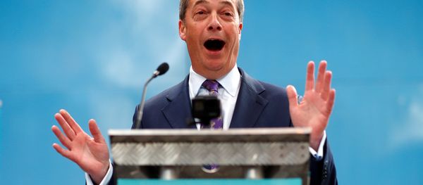 Nigel Farage speaks at the launch of the newly created 'Brexit Party' campaign for the European elections, in Coventry, Britain April 12, 2019 Nigel Farage speaks at the launch of the newly created 'Brexit Party' campaign for the European elections, in Coventry, Britain April 12, 2019 - Sputnik International