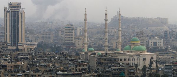 Smoke rises after strikes on Aleppo, Syria Smoke rises after strikes on Aleppo, Syria - Sputnik International