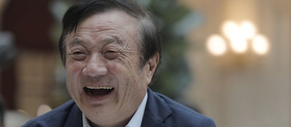 Ren Zhengfei, founder and CEO of Huawei, laughs during a round table meeting with the media in Shenzhen city, south China's Guangdong province, Tuesday, Jan. 15, 2019. The founder of network gear and smart phone supplier Huawei Technologies said the tech giant would reject requests from the Chinese government to disclose confidential information about its customers. - Sputnik International