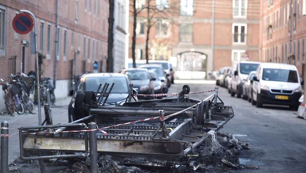 Remains after a fire are seen on Blaagaardsgade, in Copenhagen, Denmark April 15, 2019 Remains after a fire are seen on Blaagaardsgade, in Copenhagen, Denmark April 15, 2019 - Sputnik International