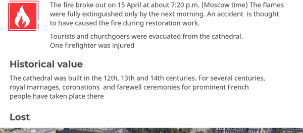Fire at Notre-Dame Cathedral - Sputnik International