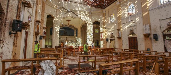 A view of St. Sebastian's Church damaged in blast in Negombo, north of Colombo, Sri Lanka, Sunday, April 21, 2019. A view of St. Sebastian's Church damaged in blast in Negombo, north of Colombo, Sri Lanka, Sunday, April 21, 2019. - Sputnik International