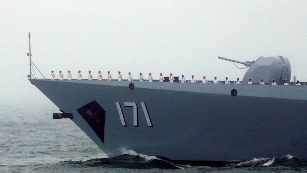 Chinese Navy's destroyer Haikou takes part in a naval parade off the eastern port city of Qingdao, to mark the 70th anniversary of the founding of Chinese People's Liberation Army Navy, China, April 23, 2019 Chinese Navy's destroyer Haikou takes part in a naval parade off the eastern port city of Qingdao, to mark the 70th anniversary of the founding of Chinese People's Liberation Army Navy, China, April 23, 2019 - Sputnik International