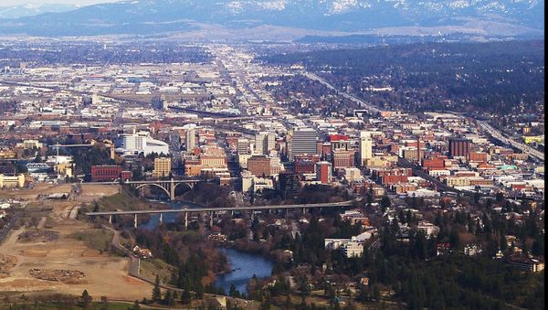 aerial photograph of Spokane, Washington - Sputnik International