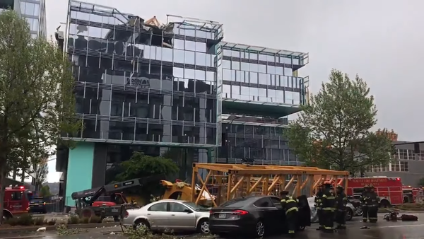 Crane collapses in Seattle - Sputnik International