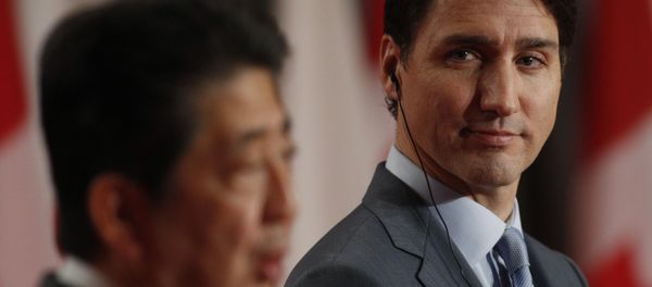 Japanese Prime Minister Shinzo Abe and Canadian Prime Minister Justin Trudeau answer questions during a joint media availability in Ottawa, Ontario, on April 28, 2019. Japanese Prime Minister Shinzo Abe and Canadian Prime Minister Justin Trudeau answer questions during a joint media availability in Ottawa, Ontario, on April 28, 2019. - Sputnik International