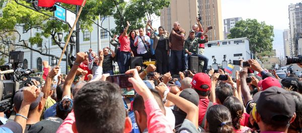 Venezuela's National Constituent Assembly President Diosdado Cabello speaks during a rally in support of the government of Venezuela's President Nicolas Maduro in Caracas - Sputnik International