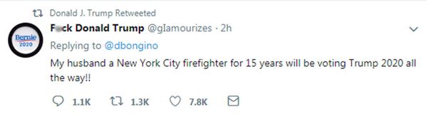 A screengrab of Donald Trump's retweet A screengrab of Donald Trump's retweet - Sputnik International