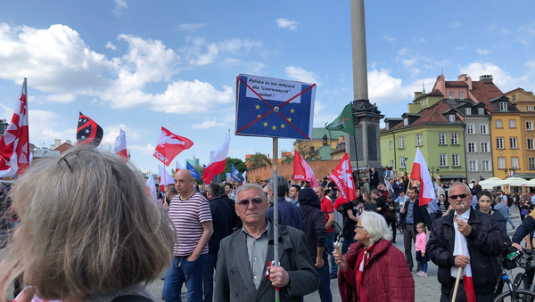 Anti-EU Protest in Warsaw Anti-EU Protest in Warsaw - Sputnik International