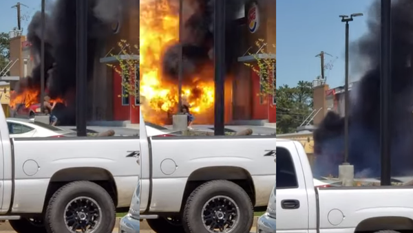 Well Done: Lucky Motorist Suffers Minor Burns From Truck Explosion - Sputnik International