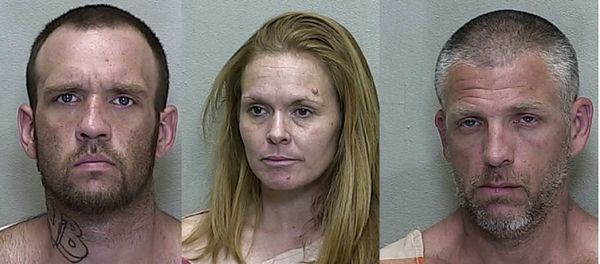 Brandon Hayley, Mary Durham and Lucian Evans appear in mugshots taken at the Marion County Jail in 2019. - Sputnik International