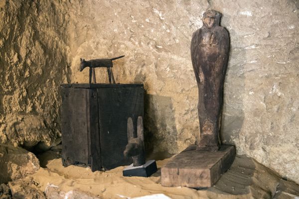 Old Kingdom tombs and burial shafts discovered at the Giza pyramid plateau, on the southwestern outskirts of the Egyptian capital Cairo. - Sputnik International