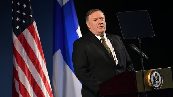 U.S. Secretary of State Mike Pompeo speaks on Arctic policy at the Lappi Areena in Rovaniemi, Finland May 6, 2019 - Sputnik International