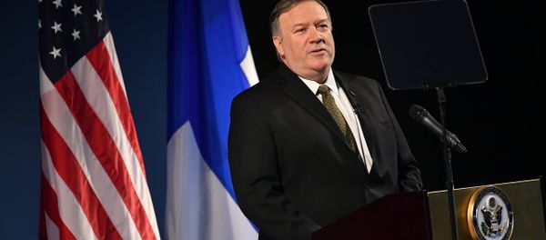 U.S. Secretary of State Mike Pompeo speaks on Arctic policy at the Lappi Areena in Rovaniemi, Finland May 6, 2019 U.S. Secretary of State Mike Pompeo speaks on Arctic policy at the Lappi Areena in Rovaniemi, Finland May 6, 2019 - Sputnik International