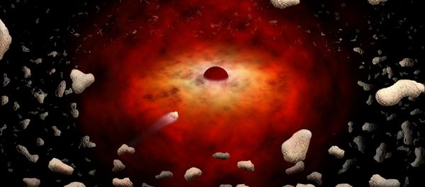 This NASA illustration obtained February 10, 2012 shows a new study that provides a possible explanation of mysterious X-ray flares detected by the Chandra K-ray Observatory for several years in the region of Sagittarius A*, or Sgr A*. The study suggests a cloud around Sgr A*, a supermassive black hole at the center of our Milky Way Galaxy This NASA illustration obtained February 10, 2012 shows a new study that provides a possible explanation of mysterious X-ray flares detected by the Chandra K-ray Observatory for several years in the region of Sagittarius A*, or Sgr A*. The study suggests a cloud around Sgr A*, a supermassive black hole at the center of our Milky Way Galaxy - Sputnik International