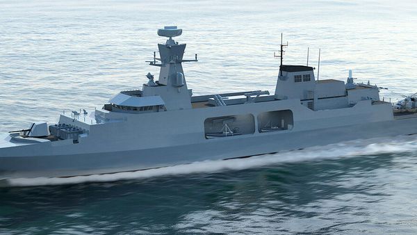 BAE's proposal for the Type 31 frigate for the royal navy, a lengthened version of the Khareef class corvettes built previously by BAE for the Omani Navy BAE's proposal for the Type 31 frigate for the royal navy, a lengthened version of the Khareef class corvettes built previously by BAE for the Omani Navy - Sputnik International