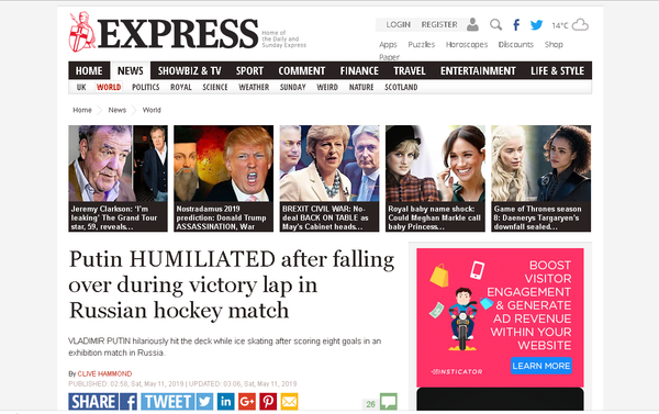 'Putin HUMILIATED' was the Express's take. 'Putin HUMILIATED' was the Express's take. - Sputnik International