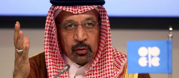 FILE - In this June 23, 2018 file photo, Saudi Energy Minister Khalid al-Falih attends a news conference in Vienna, Austria. Saudi Arabia said on Thursday, Aug. 23, 2018 that it remains committed to an initial public offering of the state-run oil behemoth Saudi Aramco despite delays and growing speculation it may never be listed. (AP Photo/Ronald Zak, File) FILE - In this June 23, 2018 file photo, Saudi Energy Minister Khalid al-Falih attends a news conference in Vienna, Austria. Saudi Arabia said on Thursday, Aug. 23, 2018 that it remains committed to an initial public offering of the state-run oil behemoth Saudi Aramco despite delays and growing speculation it may never be listed. (AP Photo/Ronald Zak, File) - Sputnik International