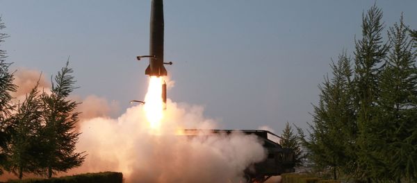 A missile is seen launched during a military drill in North Korea, in this May 10, 2019 photo supplied by the Korean Central News Agency (KCNA) A missile is seen launched during a military drill in North Korea, in this May 10, 2019 photo supplied by the Korean Central News Agency (KCNA) - Sputnik International