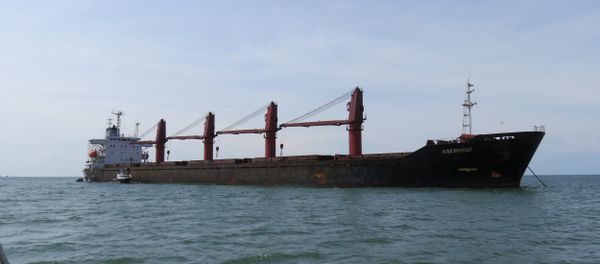 An undated image provided in a U.S. Department of Justice complaint for forfeiture released May 9, 2019 shows the North Korean vessel Wise Honest - Sputnik International