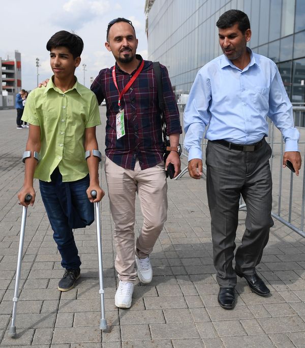 Desire for Life: Iraqi boy Qassem Qadim Attends Football Match in Moscow Desire for Life: Iraqi boy Qassem Qadim Attends Football Match in Moscow - Sputnik International