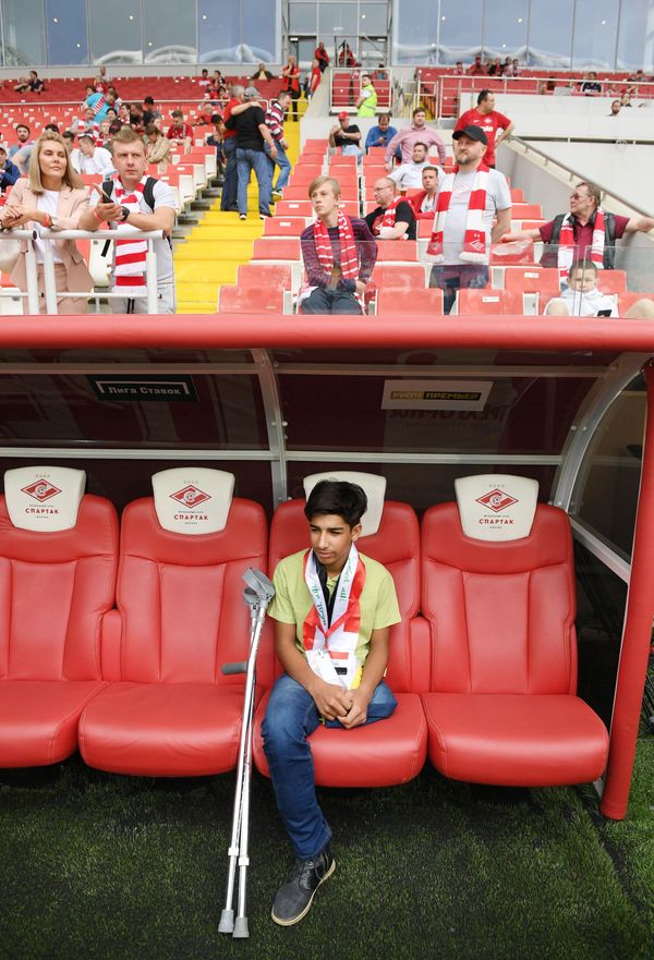 Desire for Life: Iraqi boy Qassem Qadim Attends Football Match in Moscow Desire for Life: Iraqi boy Qassem Qadim Attends Football Match in Moscow - Sputnik International