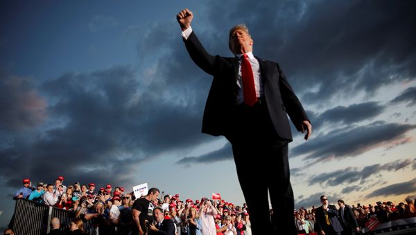U.S. President Donald Trump reacts as he addresses a Trump 2020 re-election campaign rally in Montoursville, Pennsylvania, U.S. May 20, 2019 - Sputnik International