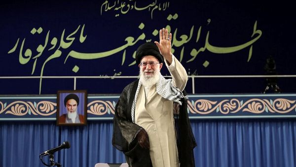 Iran's Supreme Leader Ayatollah Ali Khamenei speaks during his meeting with a group of University students in Tehran, Iran, May 22, 2019 Iran's Supreme Leader Ayatollah Ali Khamenei speaks during his meeting with a group of University students in Tehran, Iran, May 22, 2019 - Sputnik International