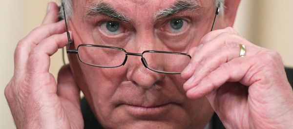 Rex Tillerson during the joint news conference with Russian Foreign Minister Sergei Lavrov following their talks in Moscow Rex Tillerson during the joint news conference with Russian Foreign Minister Sergei Lavrov following their talks in Moscow - Sputnik International