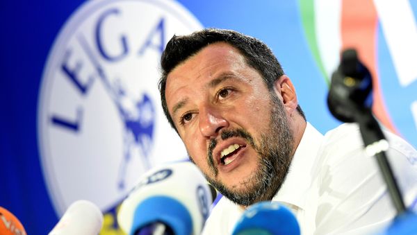 Italian Deputy Prime Minister and leader of far-right League party Matteo Salvini speaks during his European Parliament election night event in Milan, Italy, May 27, 2019 Italian Deputy Prime Minister and leader of far-right League party Matteo Salvini speaks during his European Parliament election night event in Milan, Italy, May 27, 2019 - Sputnik International