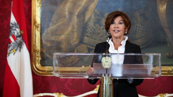 Designated Chancellor Brigitte Bierlein speaks during a news conference in Vienna, Austria, May 30, 2019 - Sputnik International
