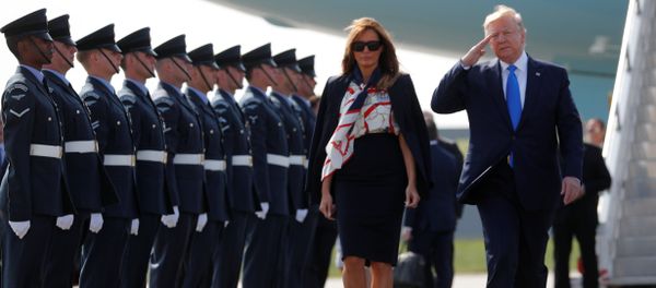 U.S. President Donald Trump and First Lady Melania Trump arrive for their state visit to Britain, at Stansted Airport near London, Britain, June 3, 2019 - Sputnik International