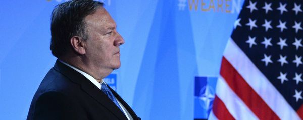 US Secretary of State Mike Pompeo, former director of the Central Intelligence Agency (CIA), during US President Donald Trump's news conference at the NATO summit of heads of state and government, Brussels - Sputnik International