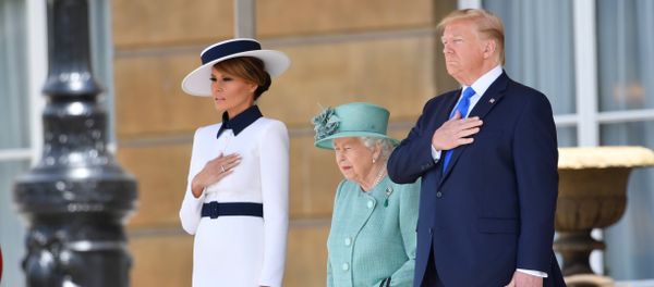 U.S. President Donald Trump and First Lady Melania Trump attend a welcome ceremony with Britain's Queen Elizabeth at Buckingham Palace, in London, Britain, June 3, 2019 U.S. President Donald Trump and First Lady Melania Trump attend a welcome ceremony with Britain's Queen Elizabeth at Buckingham Palace, in London, Britain, June 3, 2019 - Sputnik International