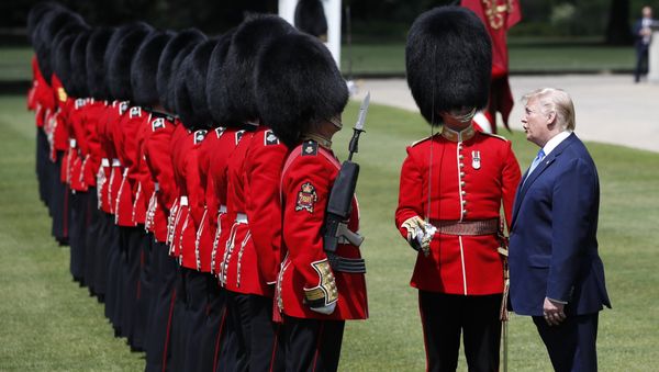 President Donald Trump inspect the Guard of Honor at Buckingham Palace, Monday, June 3, 2019, in London President Donald Trump inspect the Guard of Honor at Buckingham Palace, Monday, June 3, 2019, in London - Sputnik International