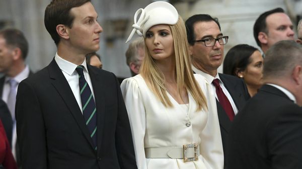 Ivanka Trump and Jared Kushner look on as U.S President Donald Trump places a wreath on the Grave of the Unknown Warrior during a tour of Westminster Abbey in central London, Monday, June 3, 2019. Trump is on a three-day state visit to Britain - Sputnik International