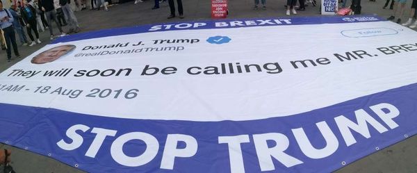 Demonstrators take part in an anti-Trump protest in London, Britain, June 4, 2019 - Sputnik International