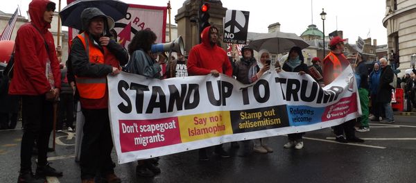 People march through London's streets to protest against Donald Trump visit People march through London's streets to protest against Donald Trump visit - Sputnik International