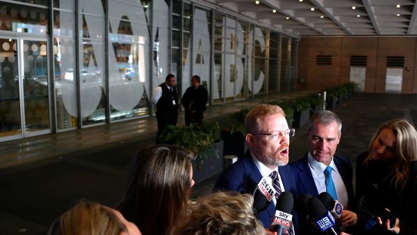 Editorial Director of the ABC Craig McMurtie speaks to members of the media outside the ABC building located at Ultimo in Sydney - Sputnik International