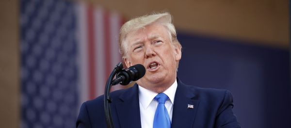 President Donald Trump speaks during a ceremony to commemorate the 75th anniversary of D-Day at The Normandy American Cemetery President Donald Trump speaks during a ceremony to commemorate the 75th anniversary of D-Day at The Normandy American Cemetery - Sputnik International