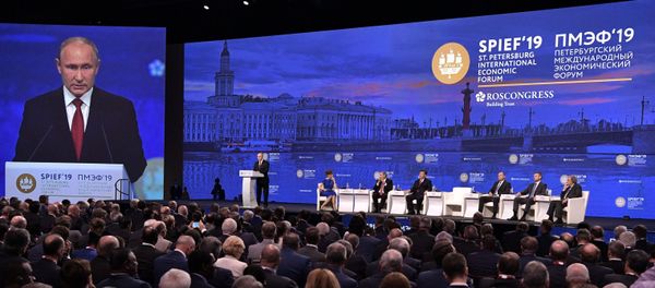 Russian President Vladimir Putin at the St. Petersburg International Economic Forum (SPIEF) Russian President Vladimir Putin at the St. Petersburg International Economic Forum (SPIEF) - Sputnik International
