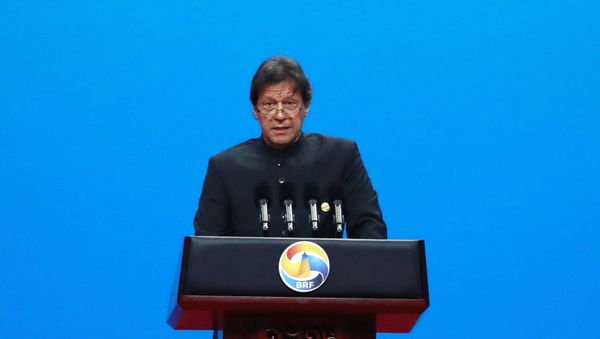 Pakistani Prime Minister Imran Khan delivers his speech for the opening ceremony of the second Belt and Road Forum for International Cooperation (BRF) Pakistani Prime Minister Imran Khan delivers his speech for the opening ceremony of the second Belt and Road Forum for International Cooperation (BRF) - Sputnik International