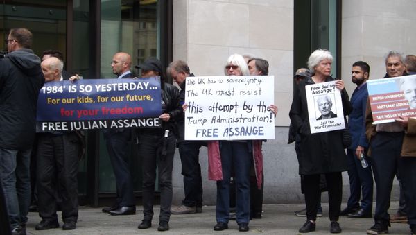  Julian Assange supporters. London. 14.06.2019 - Sputnik International