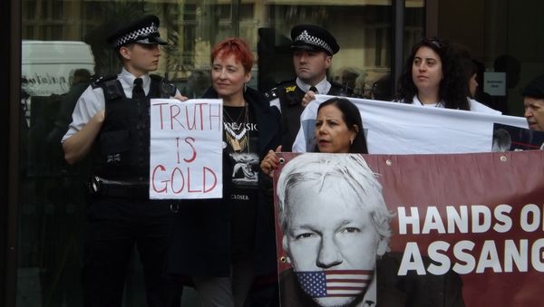  Julian Assange supporters. London. 14.06.2019 - Sputnik International
