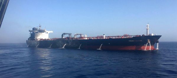 A handout photo made available by the Norwegian shipowner Frontline of the crude oil tanker Front Altair after the fire onboard the ship in the Gulf of Oman, June 13, 2019 A handout photo made available by the Norwegian shipowner Frontline of the crude oil tanker Front Altair after the fire onboard the ship in the Gulf of Oman, June 13, 2019 - Sputnik International
