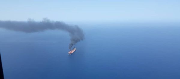 An oil tanker is seen after it was attacked in the Gulf of Oman, June 13, 2019 An oil tanker is seen after it was attacked in the Gulf of Oman, June 13, 2019 - Sputnik International