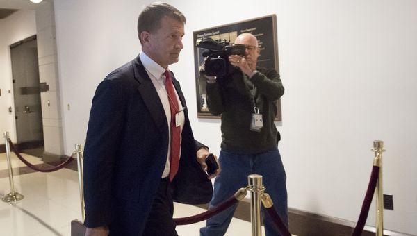 Erik Prince, former Navy Seal and founder of private military contractor Blackwater USA, arrives to testify during a closed-door House Select Intelligence Committee hearing on Capitol Hill in Washington, DC, November 30, 2017. - Sputnik International